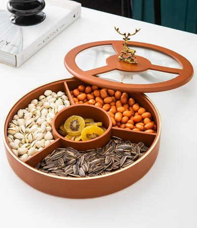 Rotating Fruit and Nuts Plater ROUND BLACK